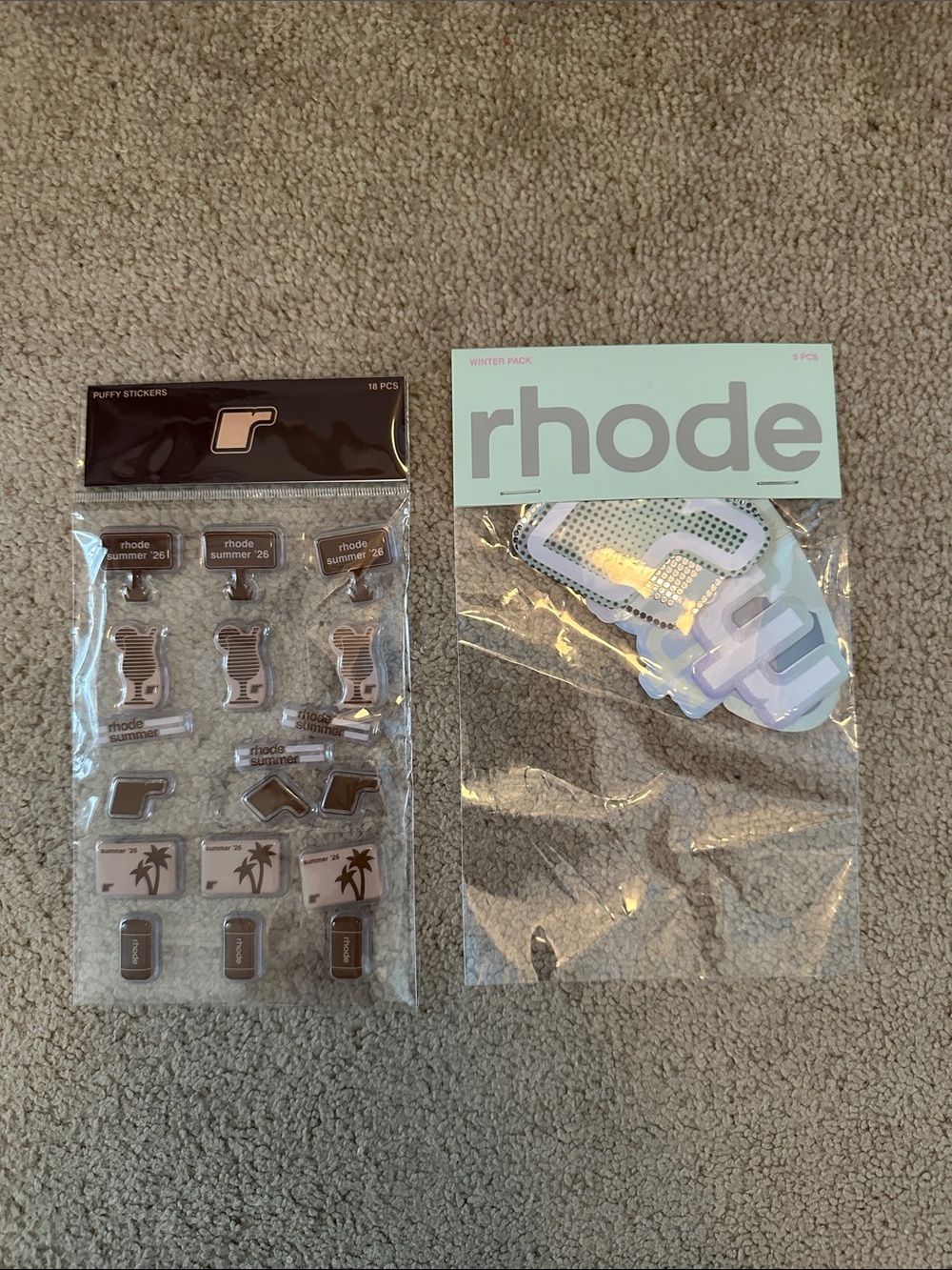 NWT Hailey Bieber rhode sticker pack